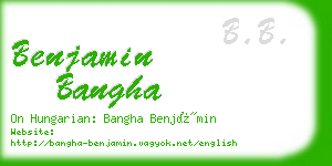 benjamin bangha business card